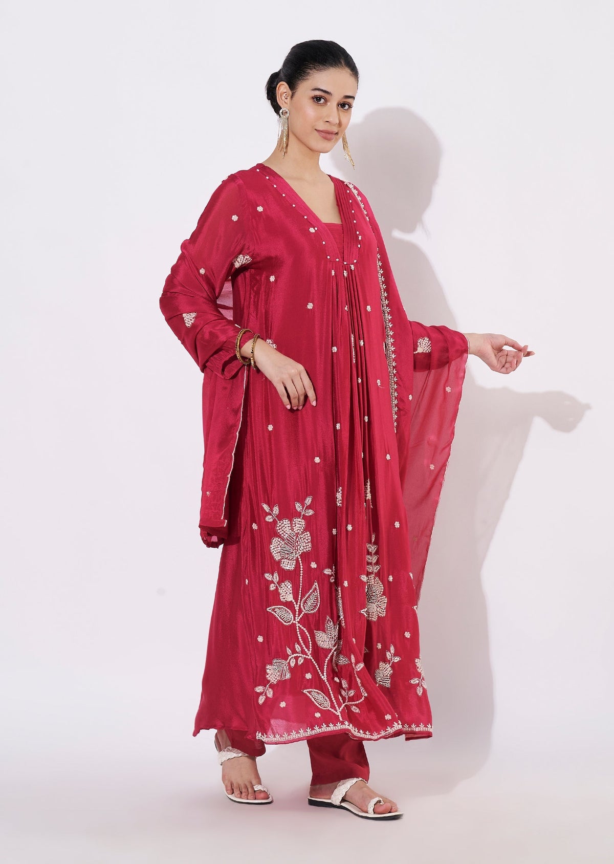 Pink Silk Anarkali Suit