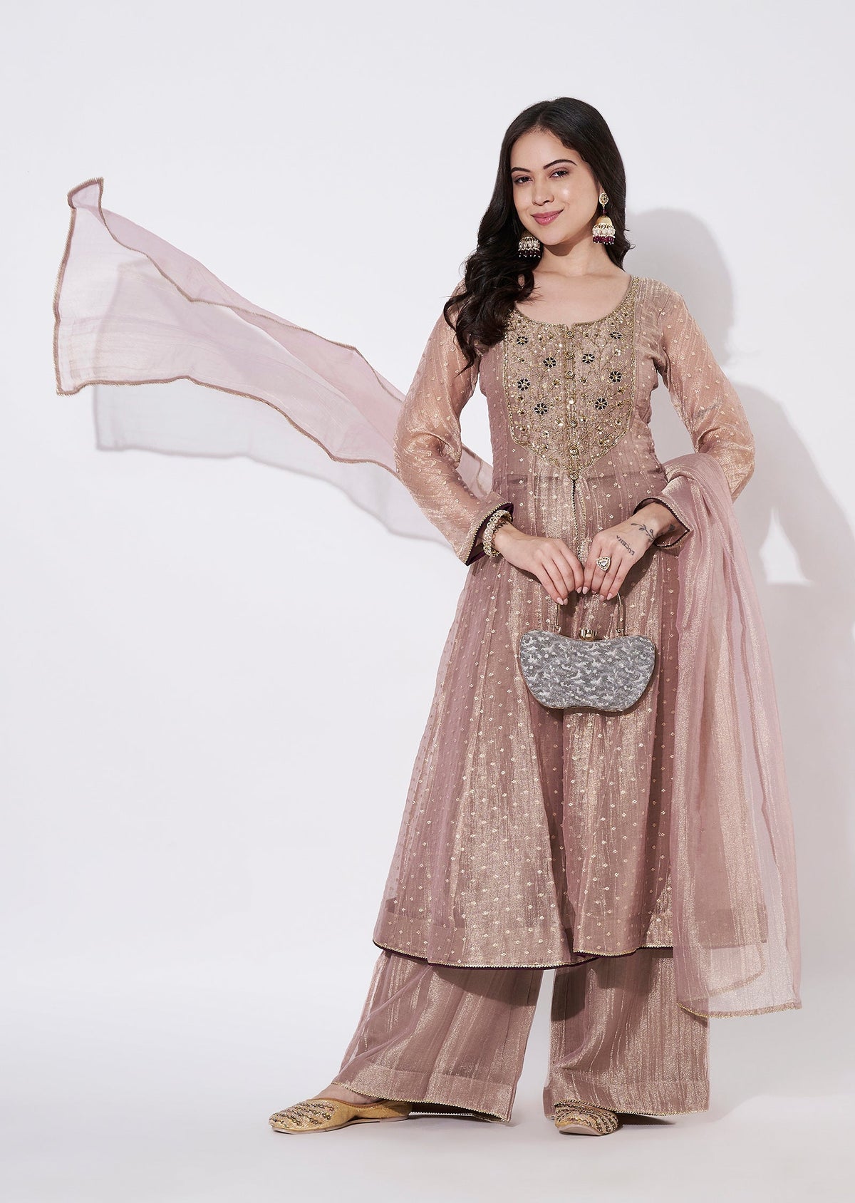 Mauve Salsa Anarkali Suit