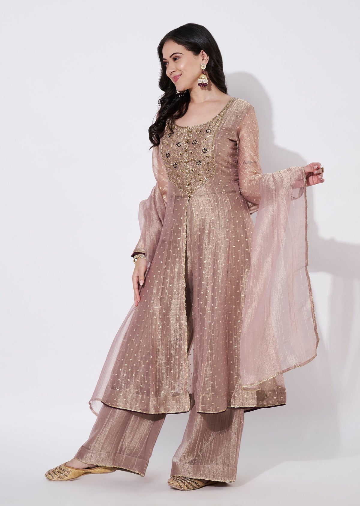 Mauve Salsa Anarkali Suit