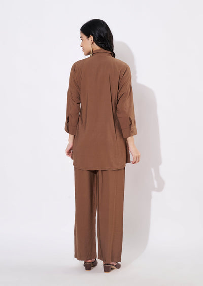 Brown Polynesian Fusion wear kurti