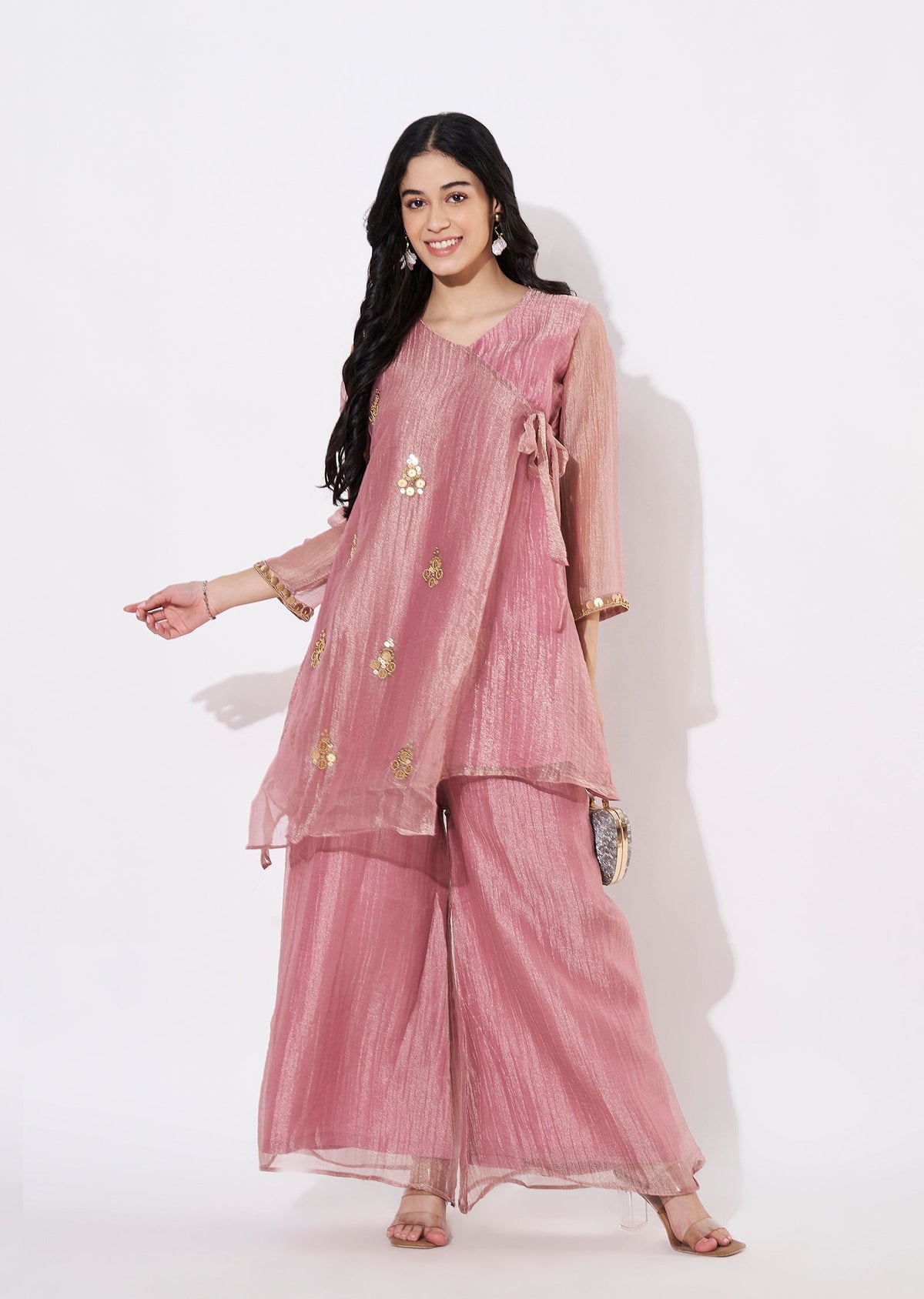 Pink Salsa Fusion wear kurti