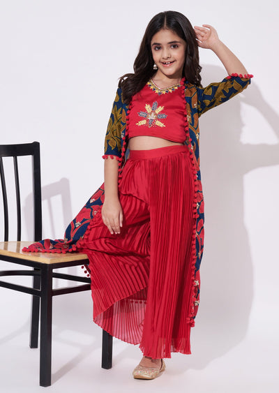 Rani Pink Chinnon Gharara Set