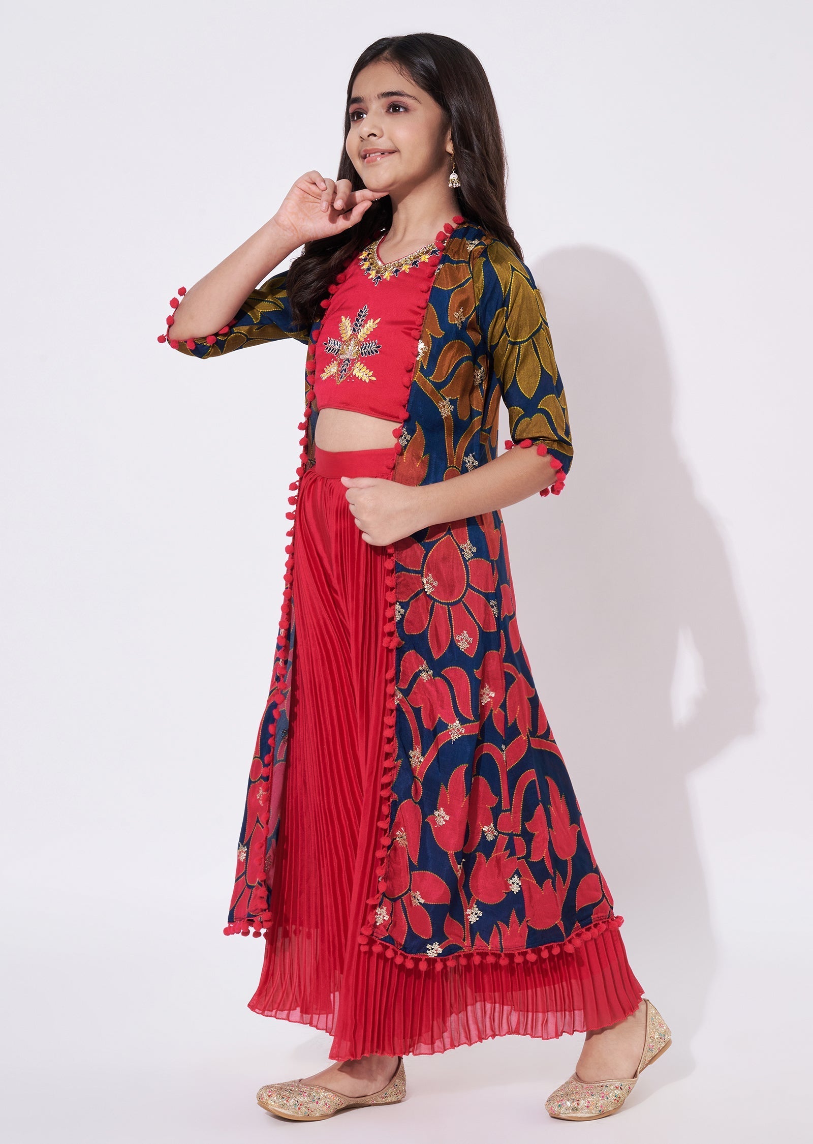 Rani Pink Chinnon Gharara Set