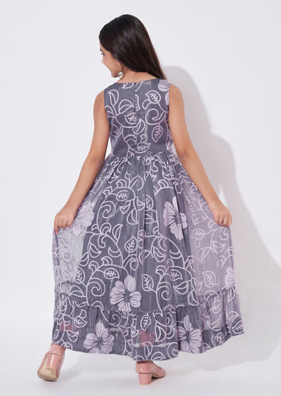 Lavender Brasso Ethnic Gown