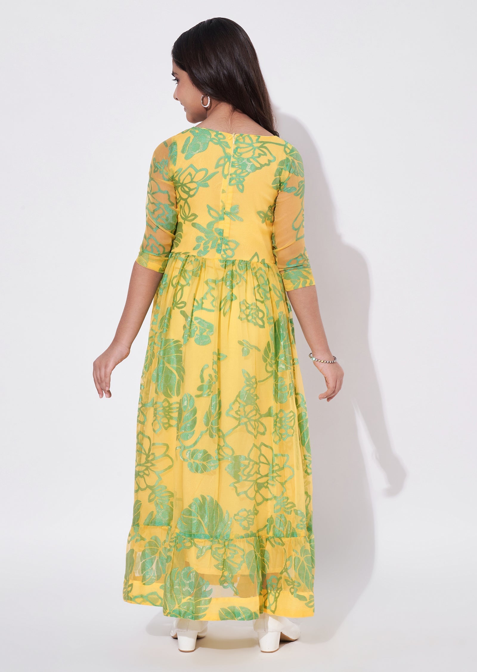 Yellow Brasso Ethnic Gown