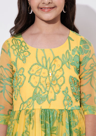 Yellow Brasso Ethnic Gown