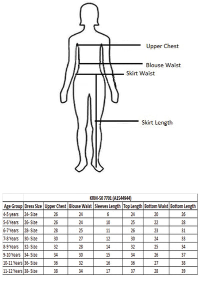 Orange Chinnon Girls Sharara