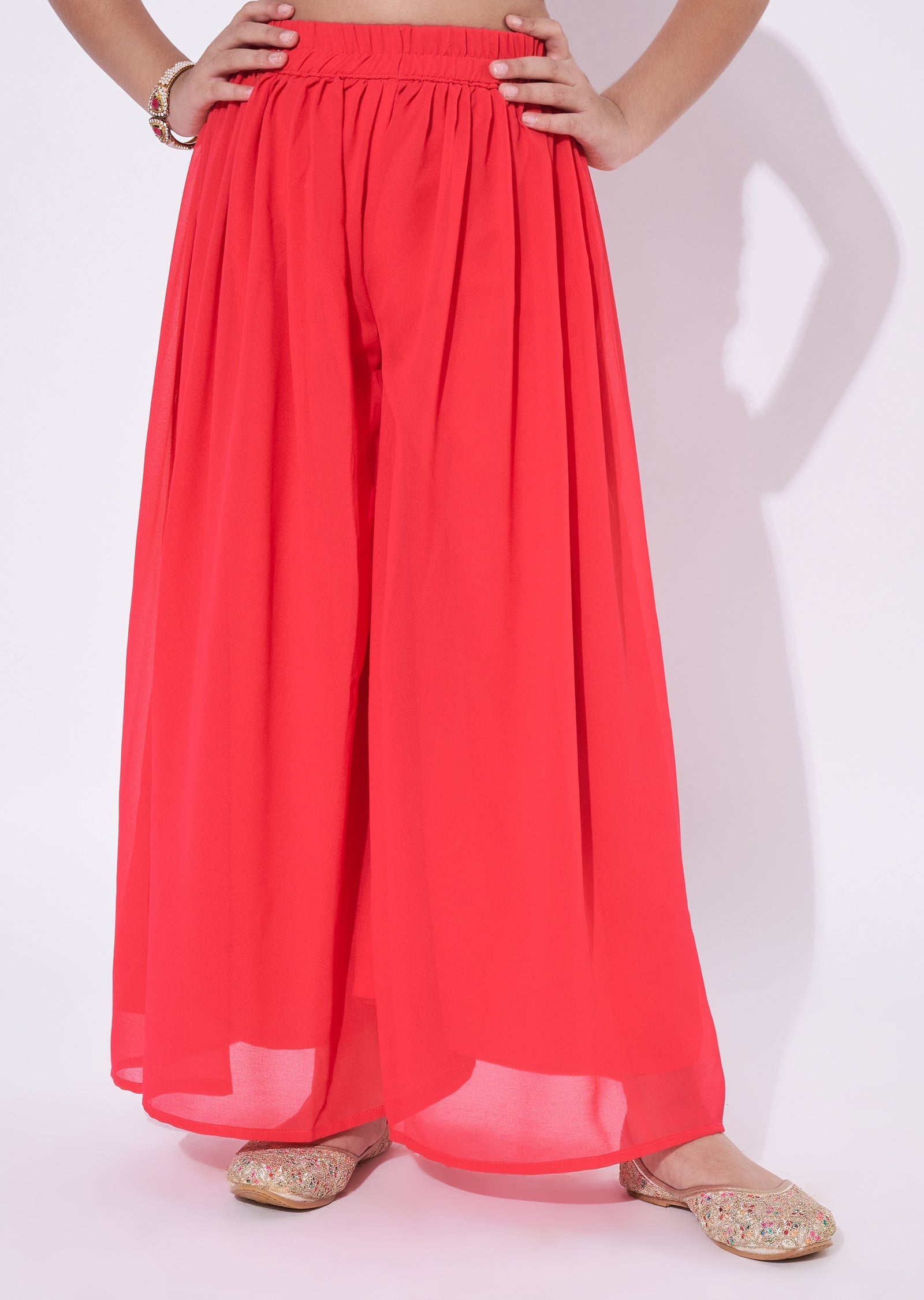 Coral Chinnon Gharara Set