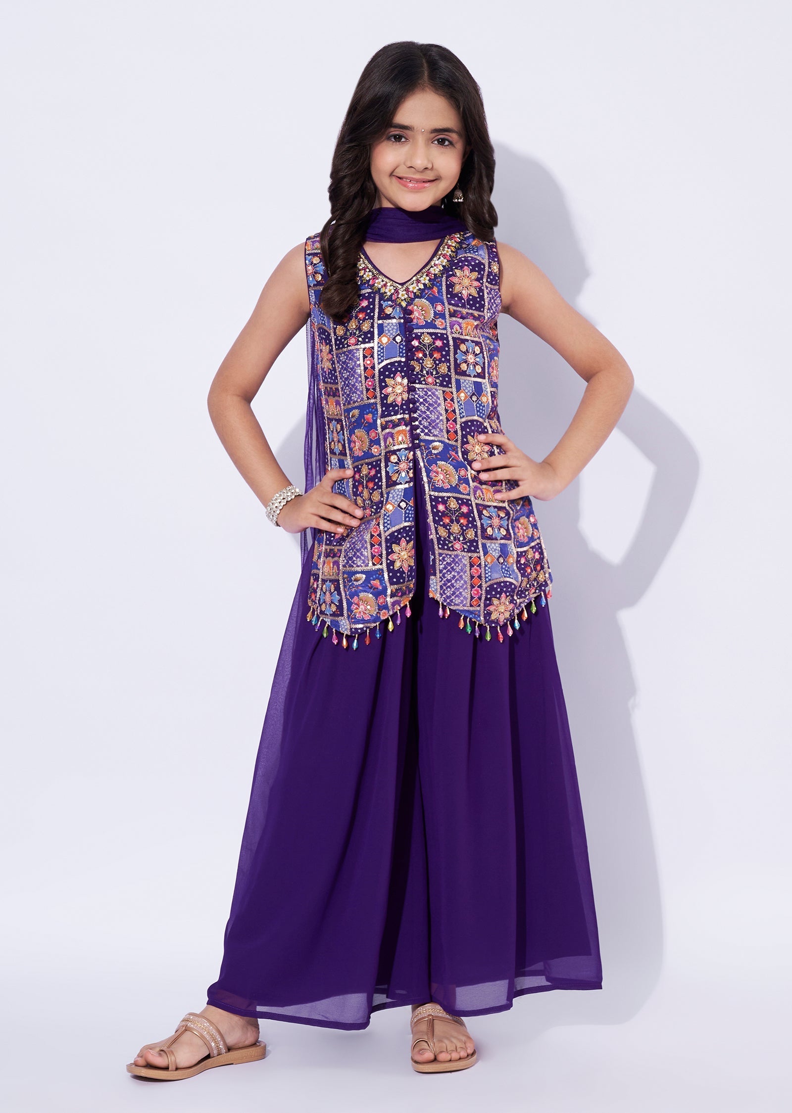 Purple Chinnon Gilrs Sharara