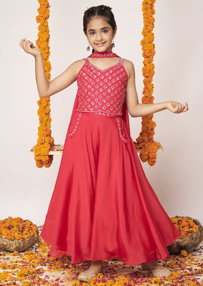 Rani Pink Chinnon Gharara Set