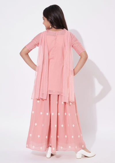Light Pink Georgette Gharara Set