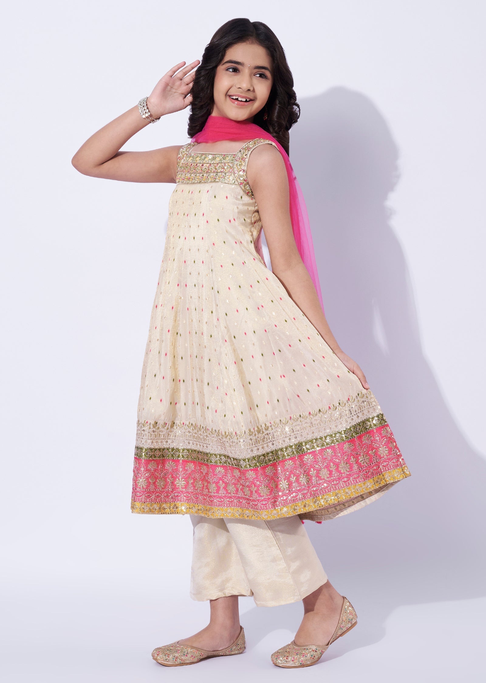 Tissue Girls Anarkali Set
