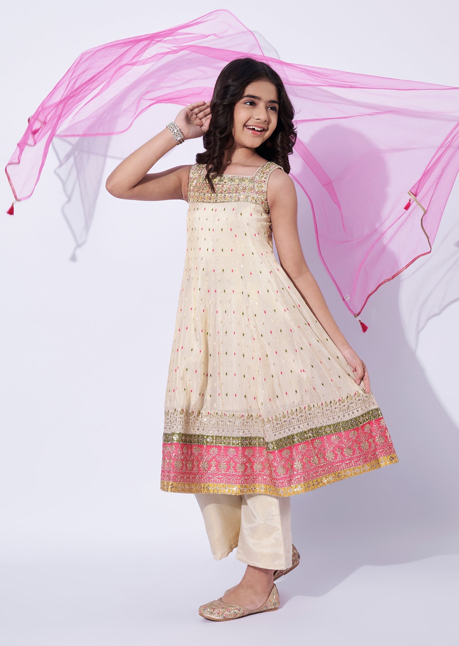 Tissue Girls Anarkali Set