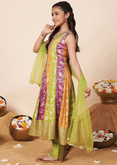 Multi Banaras Girls Anarkali