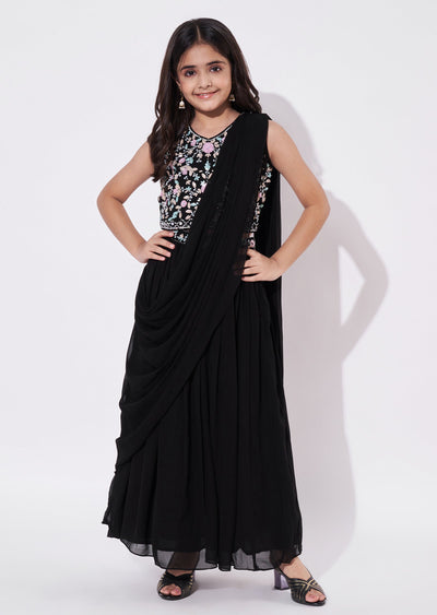Black  Georgette Lehenga