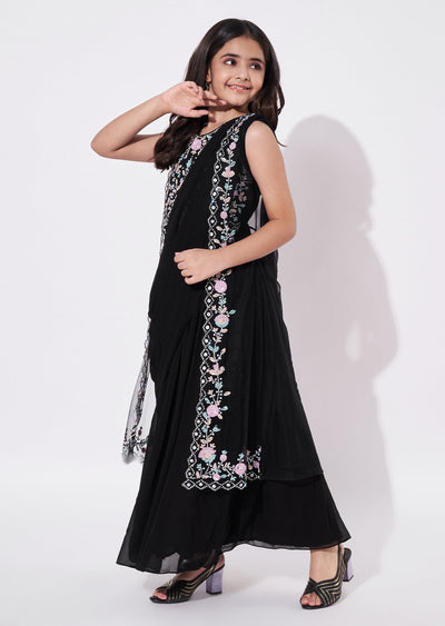 Black  Georgette Lehenga