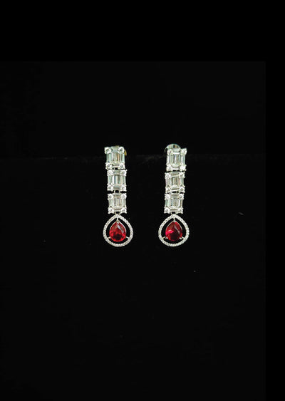 Red Brass Earring