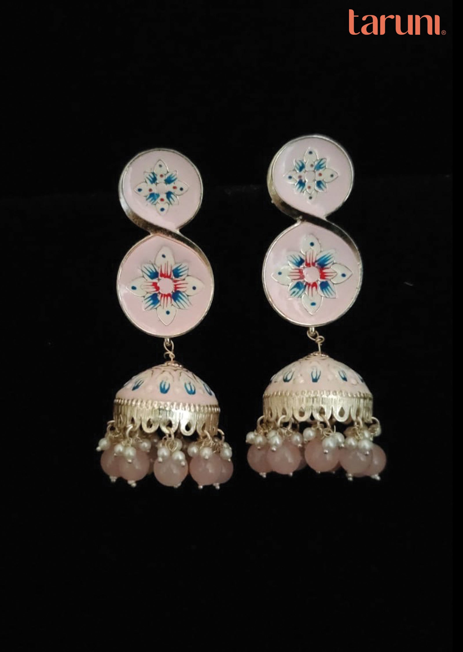 Light pink Brass Earring