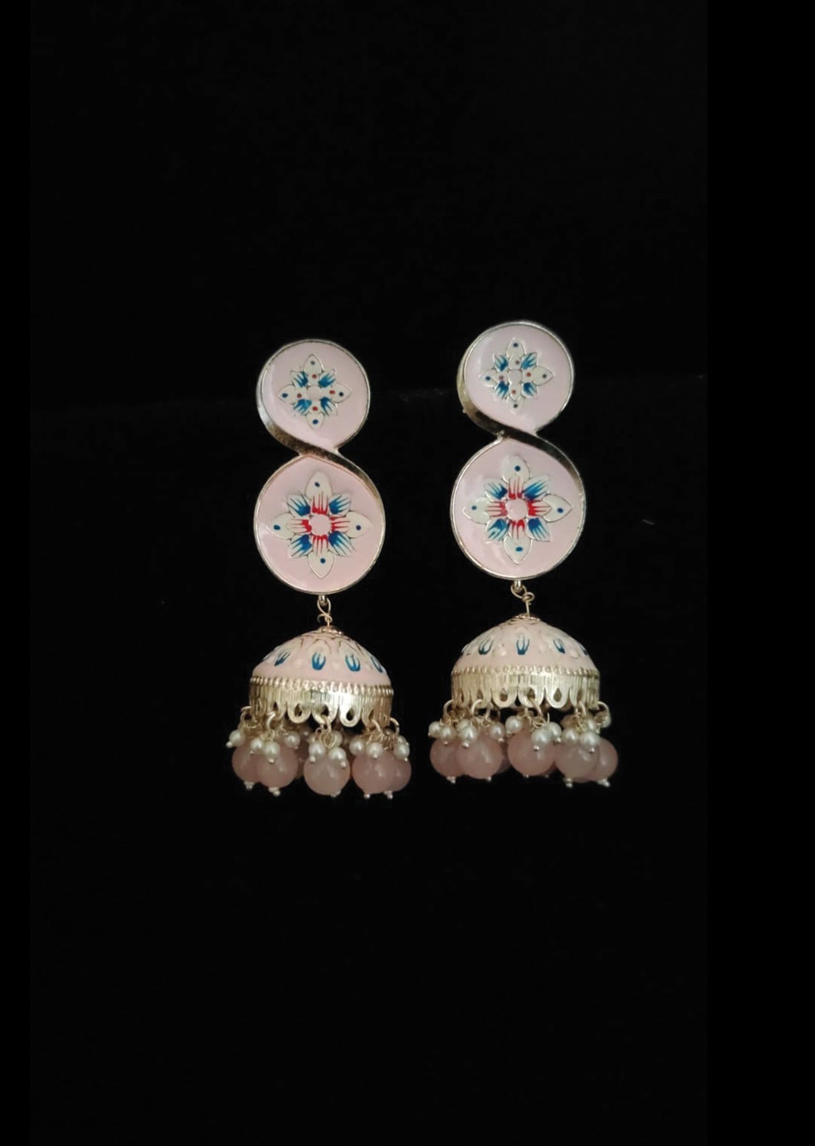 Light pink Brass Earring