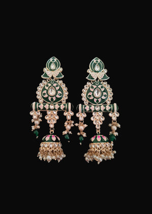 Green Brass Earring