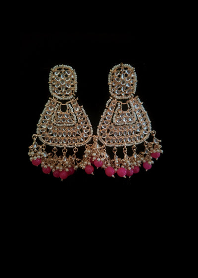 Pink Brass Earring