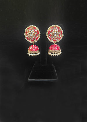 Red Brass Earring