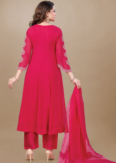 Rani Pink Georgette Anarkali