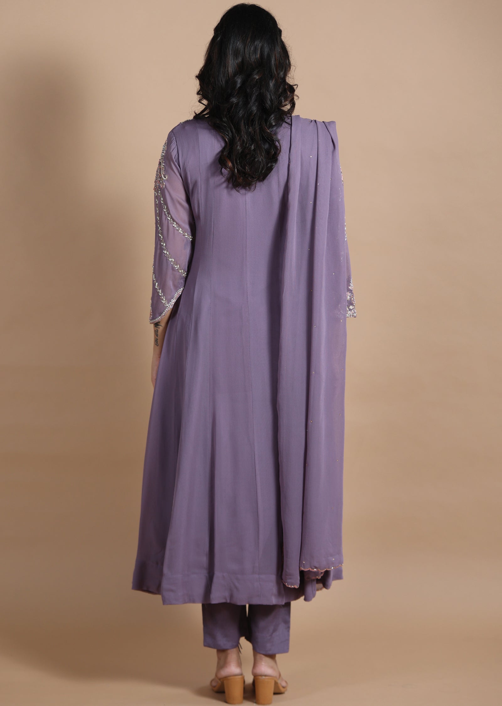 Mauve Georgette Anarkali