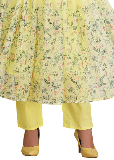 Yellow Chiffon Anarkali