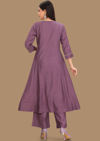 Lavender Silk Anarkali