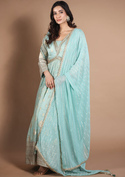 Light Green Tissue Organza Anarkali