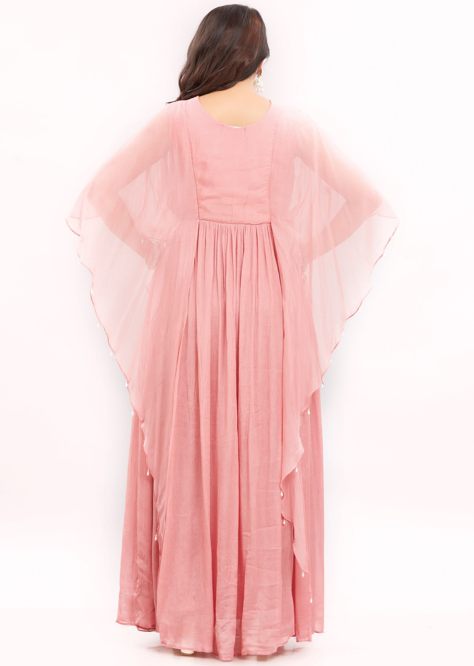 Pink Chinnon/Organza Gown