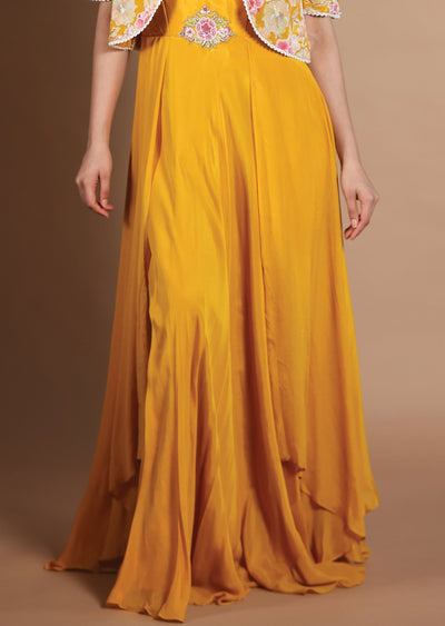 Yellow Chinnon Gown