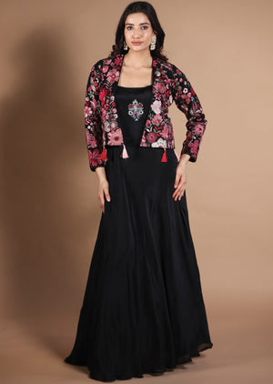 Black Chinnon Gown