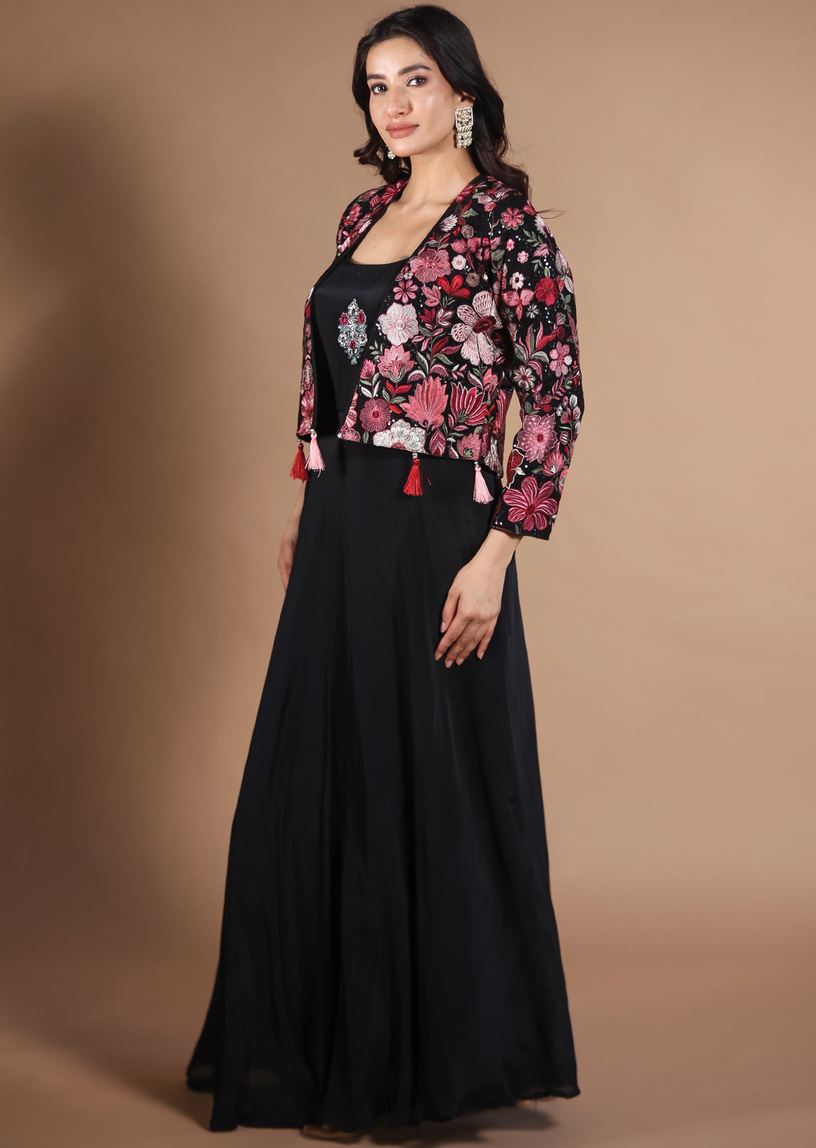 Black Chinnon Gown