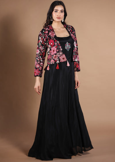 Black Chinnon Gown