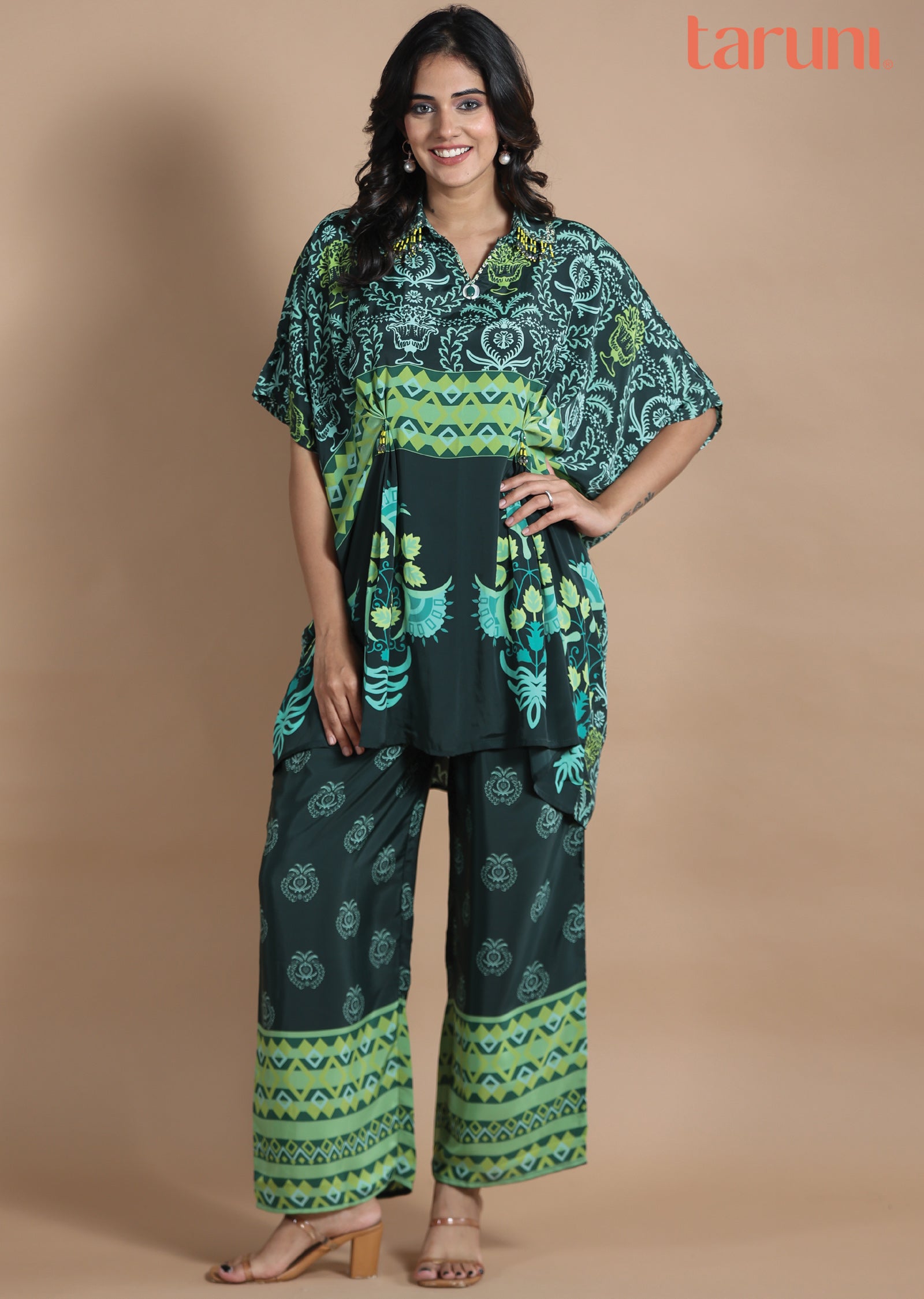 Green Crepe Co-Ord Set