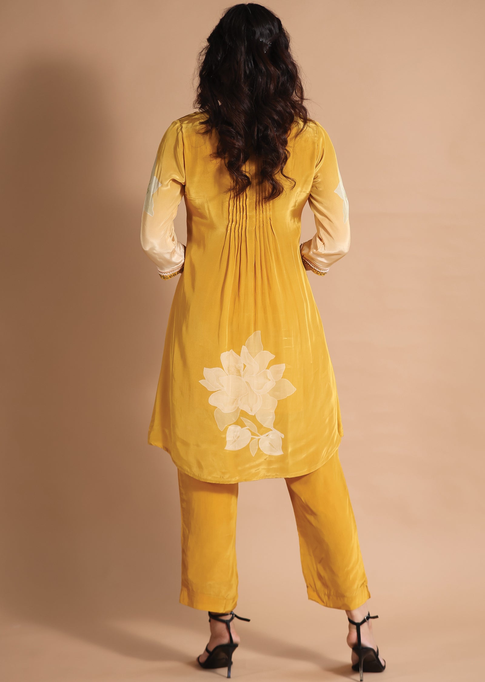 Mustard Crepe Co-Ord Set