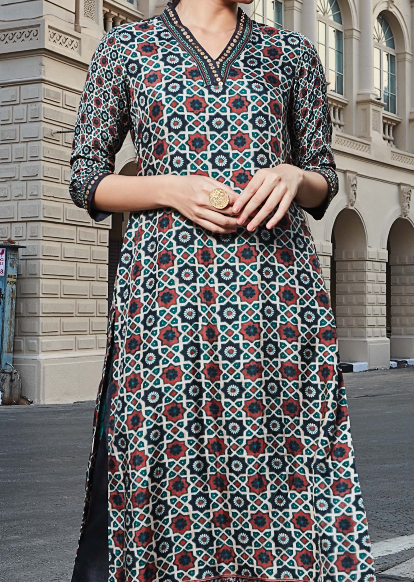 Black Kalamkari Kurti Sets