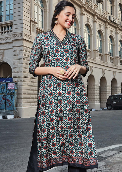 Black Kalamkari Kurti Sets