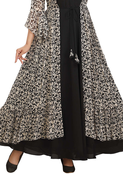 Black Chiffon Kurti Full length