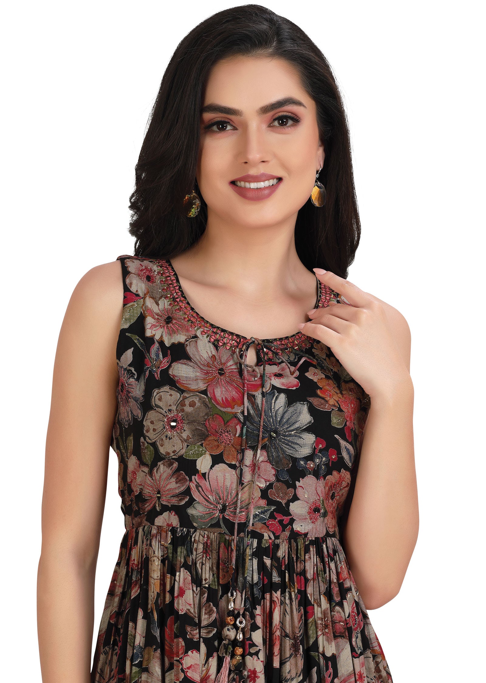 Black Modal Kurti Full Length