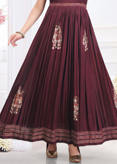 Wine Silk Full Length