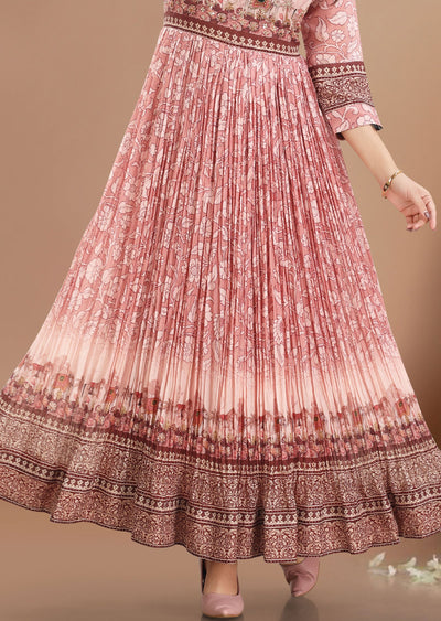 Onion Pink Soft Silk Full Length