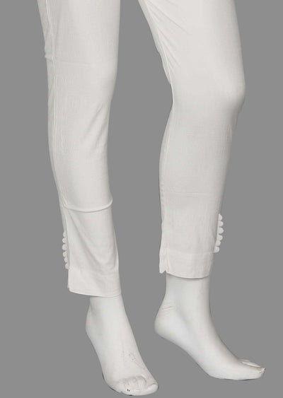 White Crush Cotton Straight Pants