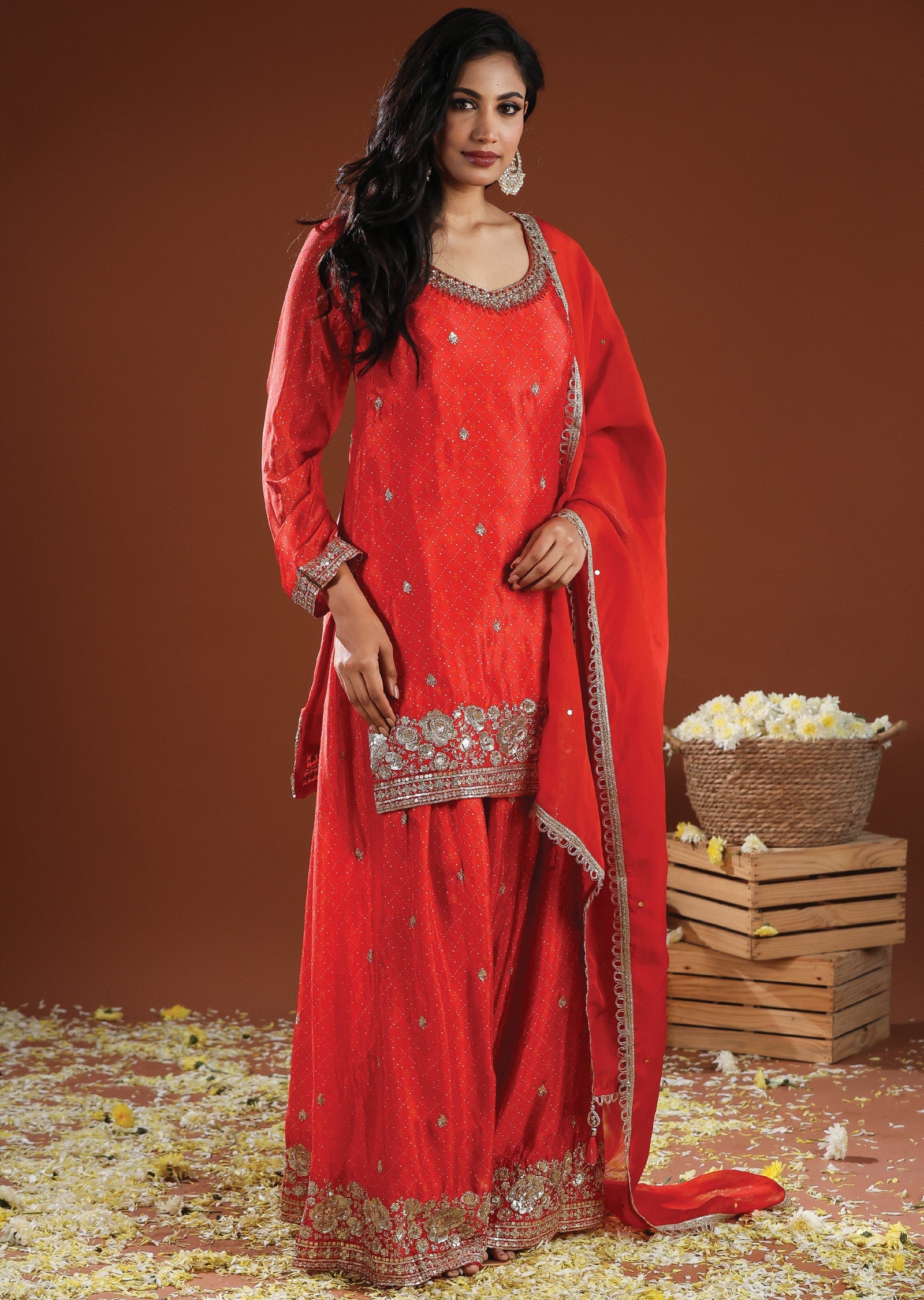 Rust Chinnon Straight Cut Suit