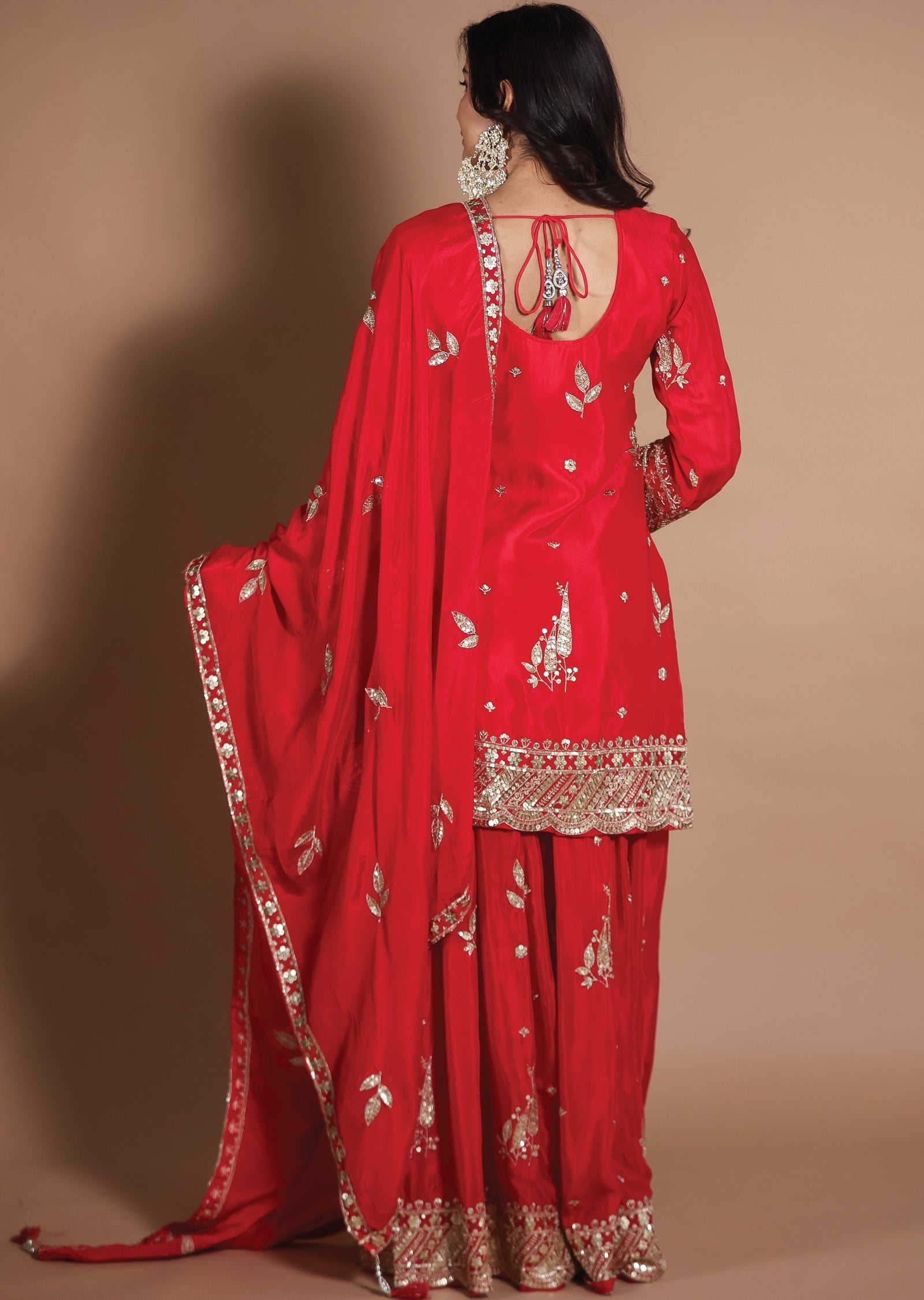 Rani Pink Chinnon Straight Cut suit