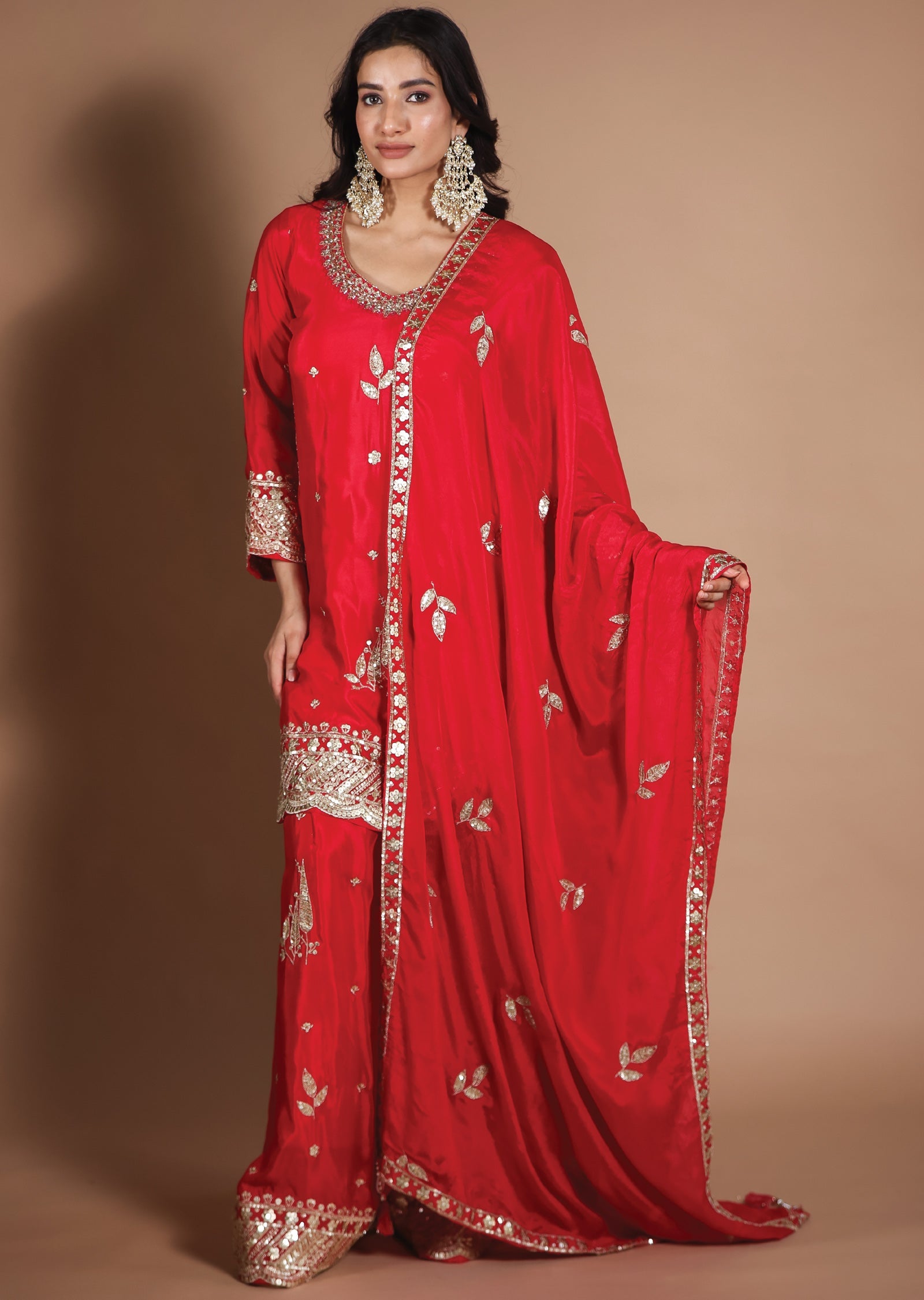 Rani Pink Chinnon Straight Cut suit