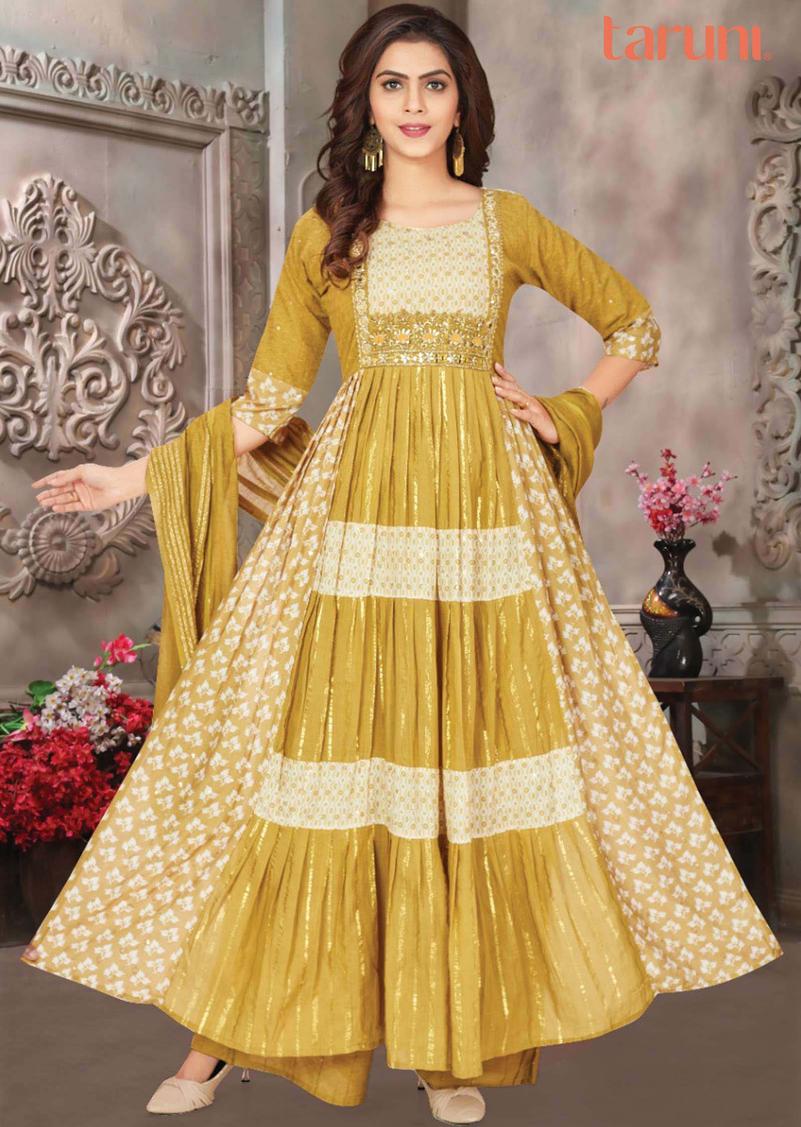 Yellow Muslin Nayara Cut