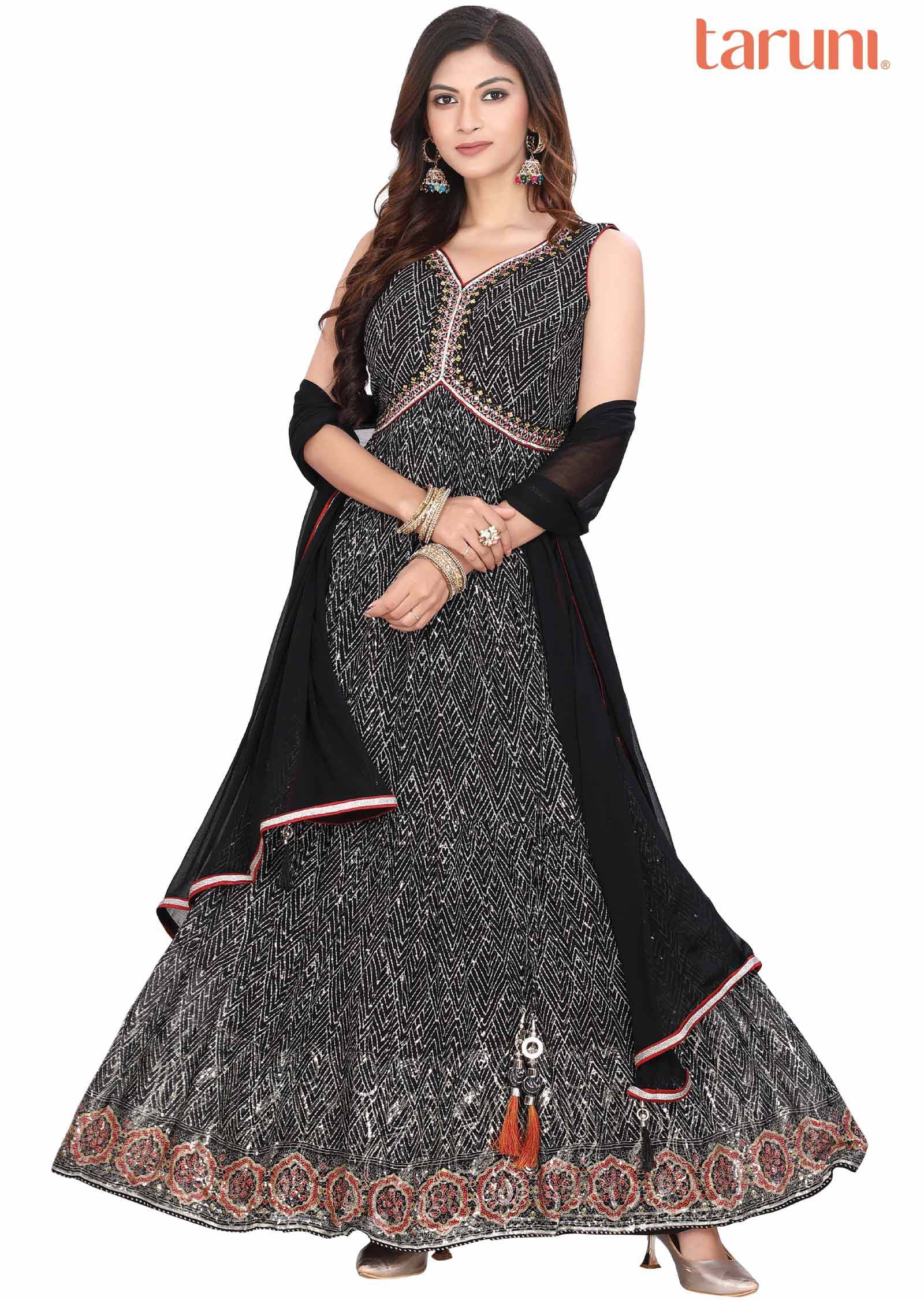 Black Georgette Anarkali